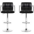 Artiss Black Gaslift Swivel Barstool with Arm Rests 2 Pack - SuperSaverAU - view 2