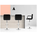Artiss Black Gaslift Swivel Barstool with Arm Rests 2 Pack - SuperSaverAU - view 6