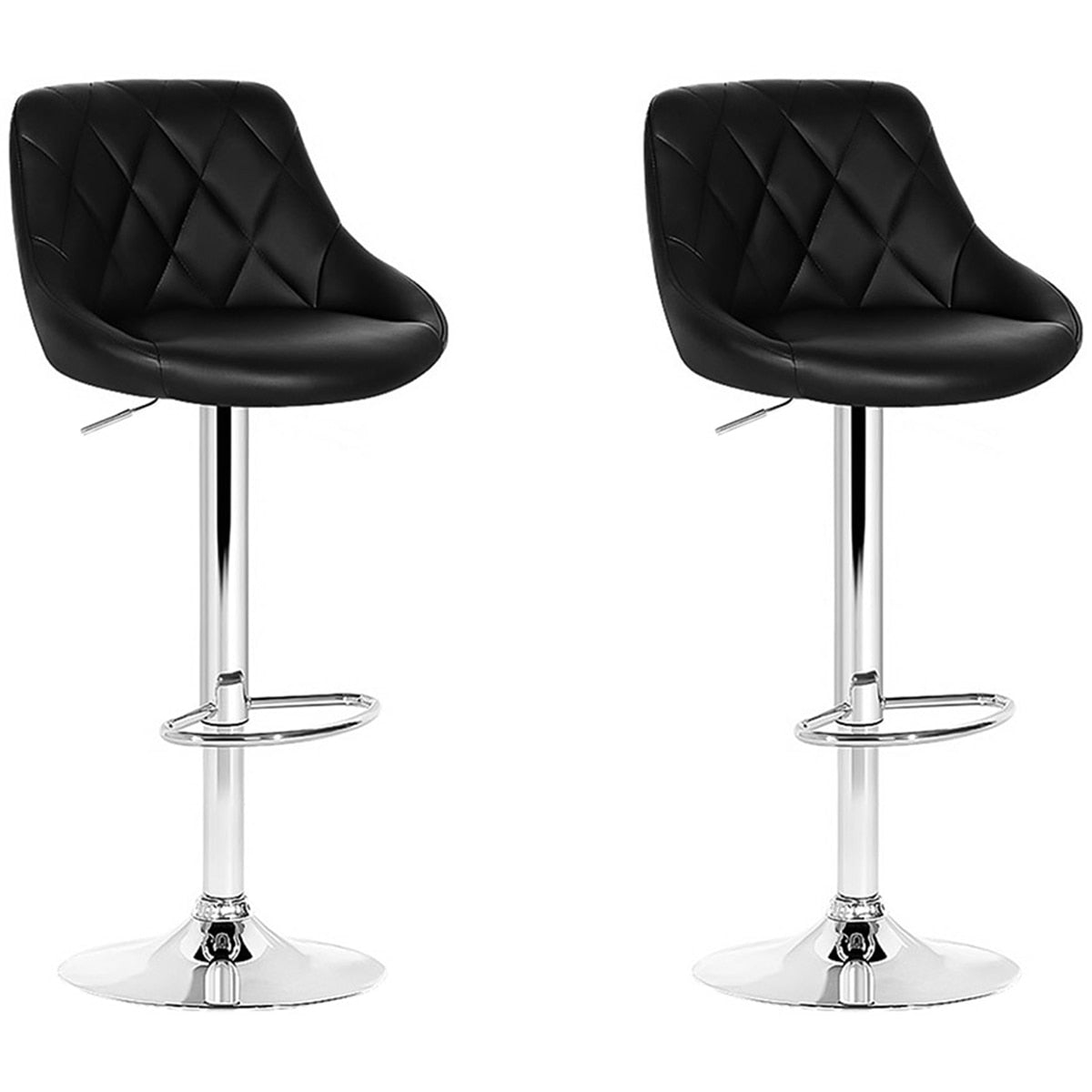 Artiss Black Gaslift Swivel Barstool 2 Pack - SuperSaverAU - view 3
