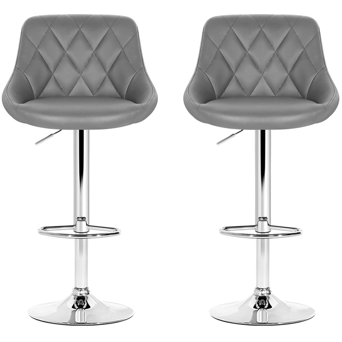 Artiss Gaslift Swivel Barstool 2 Pack - Vintage Industrial Style, Elm Wood Seat, Heavy Duty Steel Base - SuperSaverAU - view 1