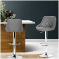 Artiss Gaslift Swivel Barstool 2 Pack - Vintage Industrial Style, Elm Wood Seat, Heavy Duty Steel Base - SuperSaverAU - view 3