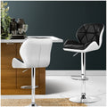 Artiss Black And White Gaslift Swivel Barstool With Rhombus Motif 2 Pack - SuperSaverAU - view 5