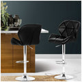 Artiss Black Gaslift Swivel Barstool With Rhombus Motif 2 Pack - SuperSaverAU - view 4