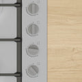 Bosch 60cm Series 2 Stainless Steel Gas Cooktop - Wok Burner, Flame Failure Protection - PBH6B5K90A