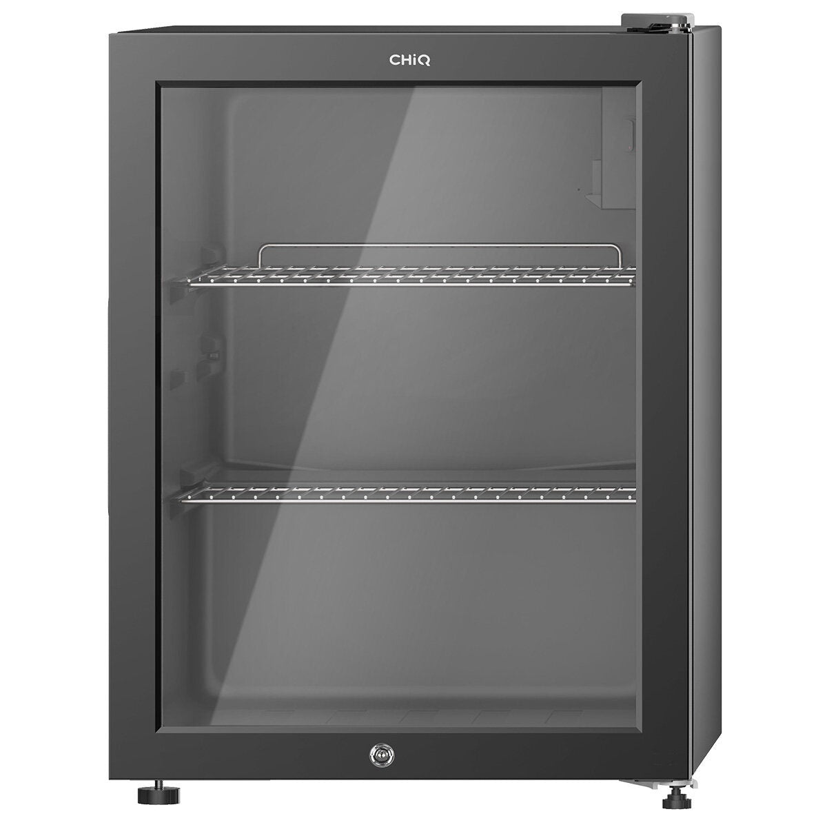 CHiQ 64L beverage centre - black glass door, lockable, 2 star energy rating, 112kWh per year - CBC064BG