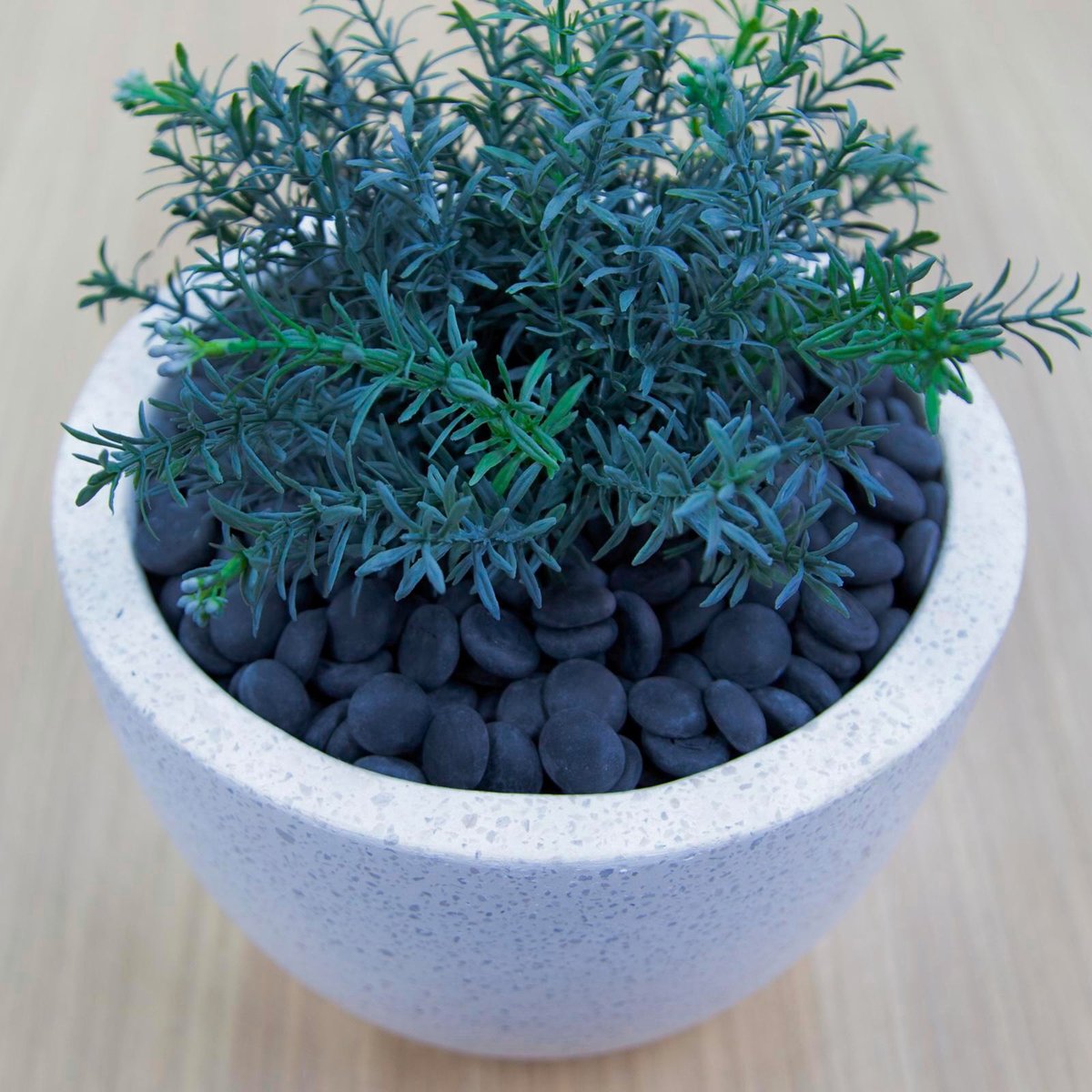 Tuscan Path Frosted Black Glass Decorative Pebbles 1kg 17-19mm - SuperSaverAU - view 2