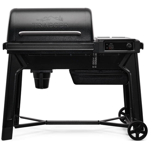 Traeger Woodridge WiFIRE pellet grill - black powder-coated finish, six cooking methods - TFB86MLHI