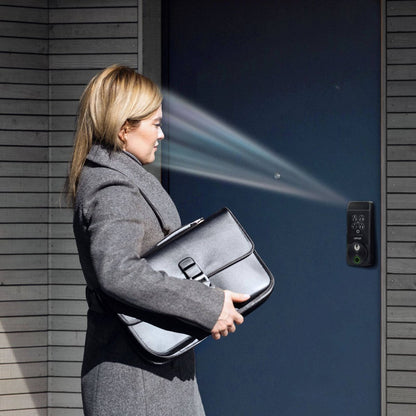 Lockly Black Matte Visage Zeno Smart Deadbolt - Facial Recognition - Fingerprint Access - Waterproof