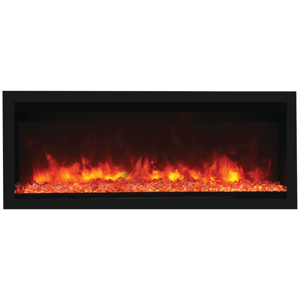 Remii 55 Inch Extra Tall Built-In Electric Fireplace - Black - 13-Colour Canopy Lighting - 102755-XT