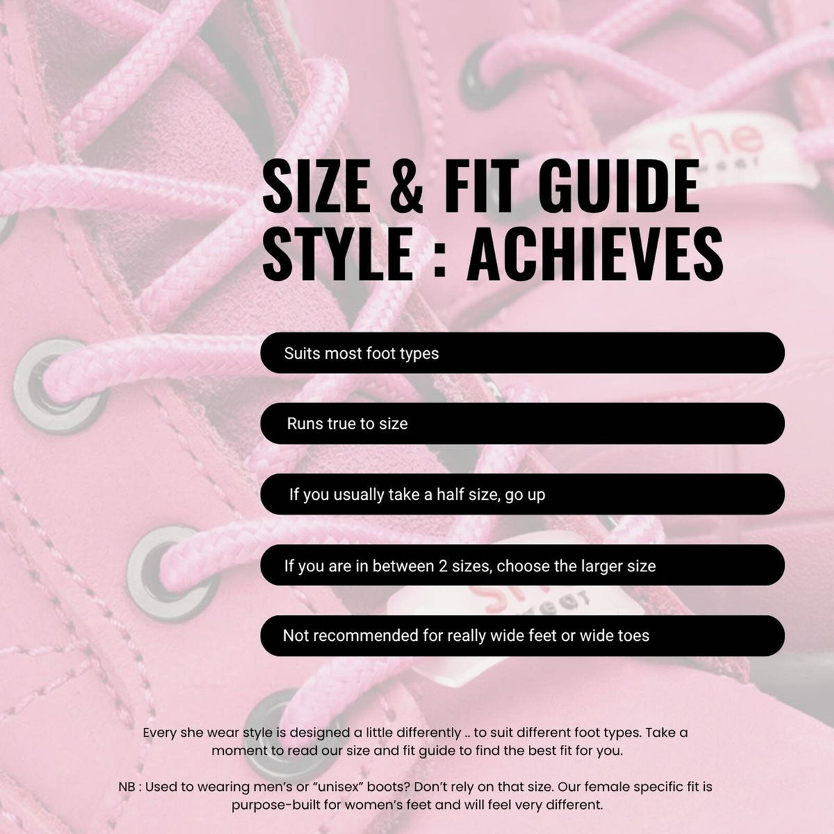 she wear Achieves Womens Safety Work Boots Size 5 Hot Pink Nubuck Leather Composite Toe Zip Side Water Resistant