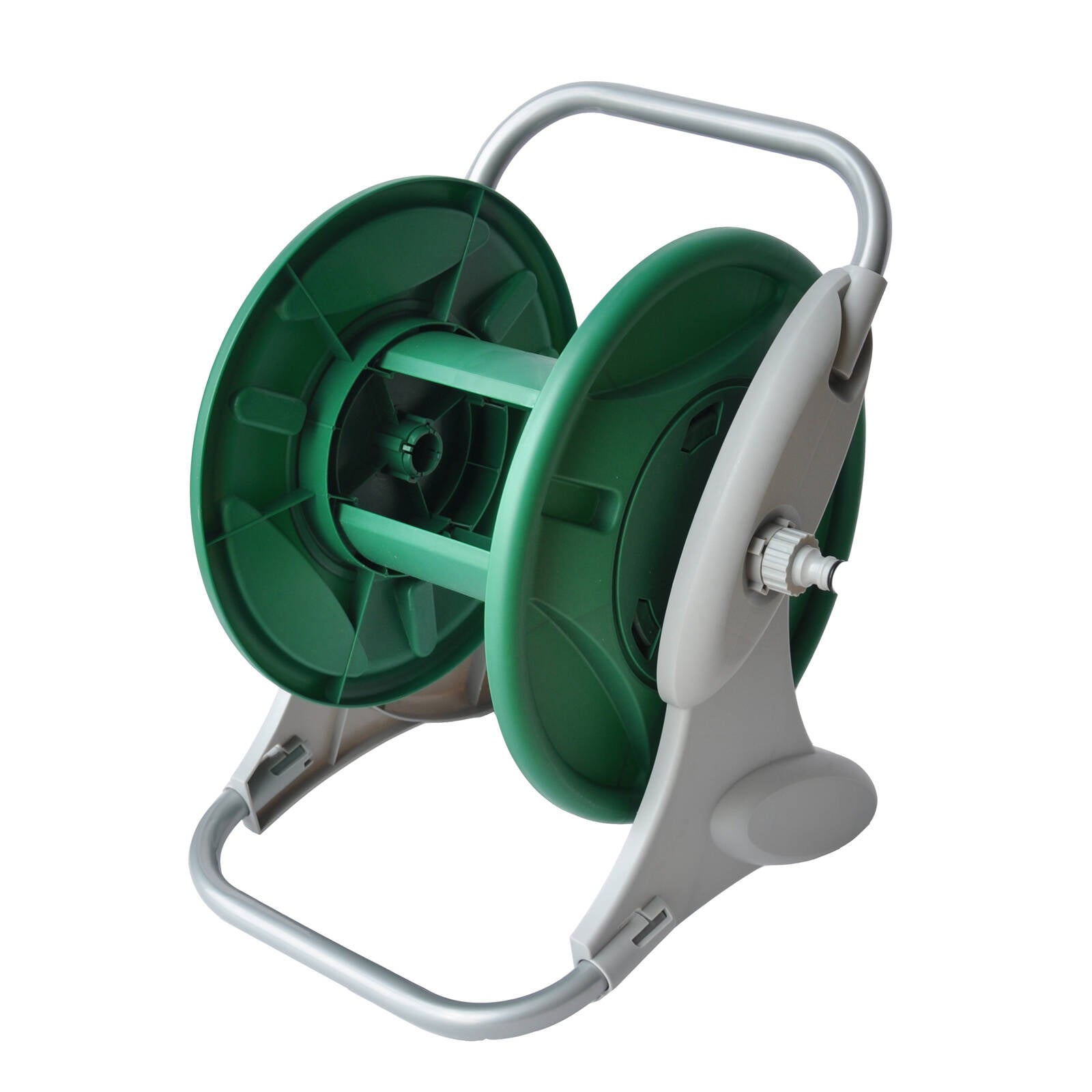 Garden Basics 20m Manual Hose Reel Blue/Grey