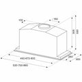 Bertazzoni 52cm Undermount Rangehood - Stainless Steel - 660m³/h, 3 Speeds plus Booster - KIN52MOD1XC