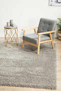 Rug Culture Laguna Extra Large Rug 330x240cm - Silver Power Loomed Polypropylene 40mm Pile - LGNSILVER330X240