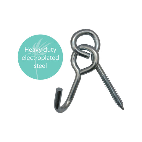 Two Trees Permanent Hammock Hanging Hooks 2 Pack Zinc Plated Steel