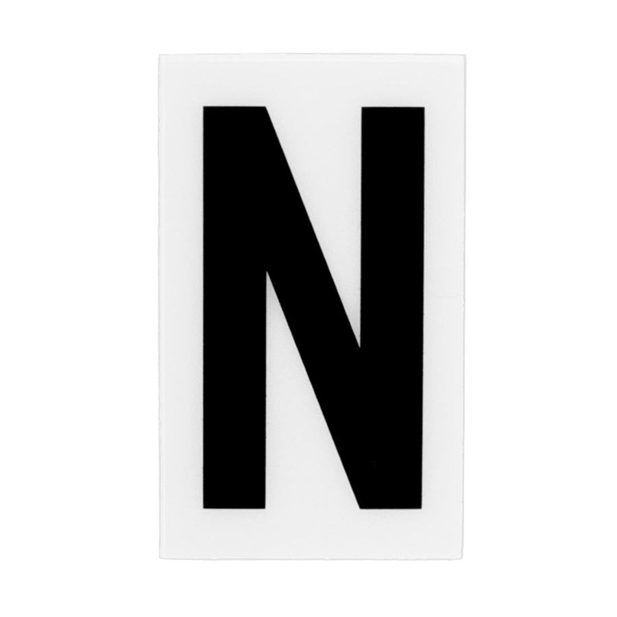 Sandleford 60mm White Self Adhesive House Letter N - Polycarbonate - Durable - SuperSaverAU - view 1