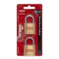 Lockwood 30mm Solid Brass General Purpose Padlock, 2 Pack, Double Locking