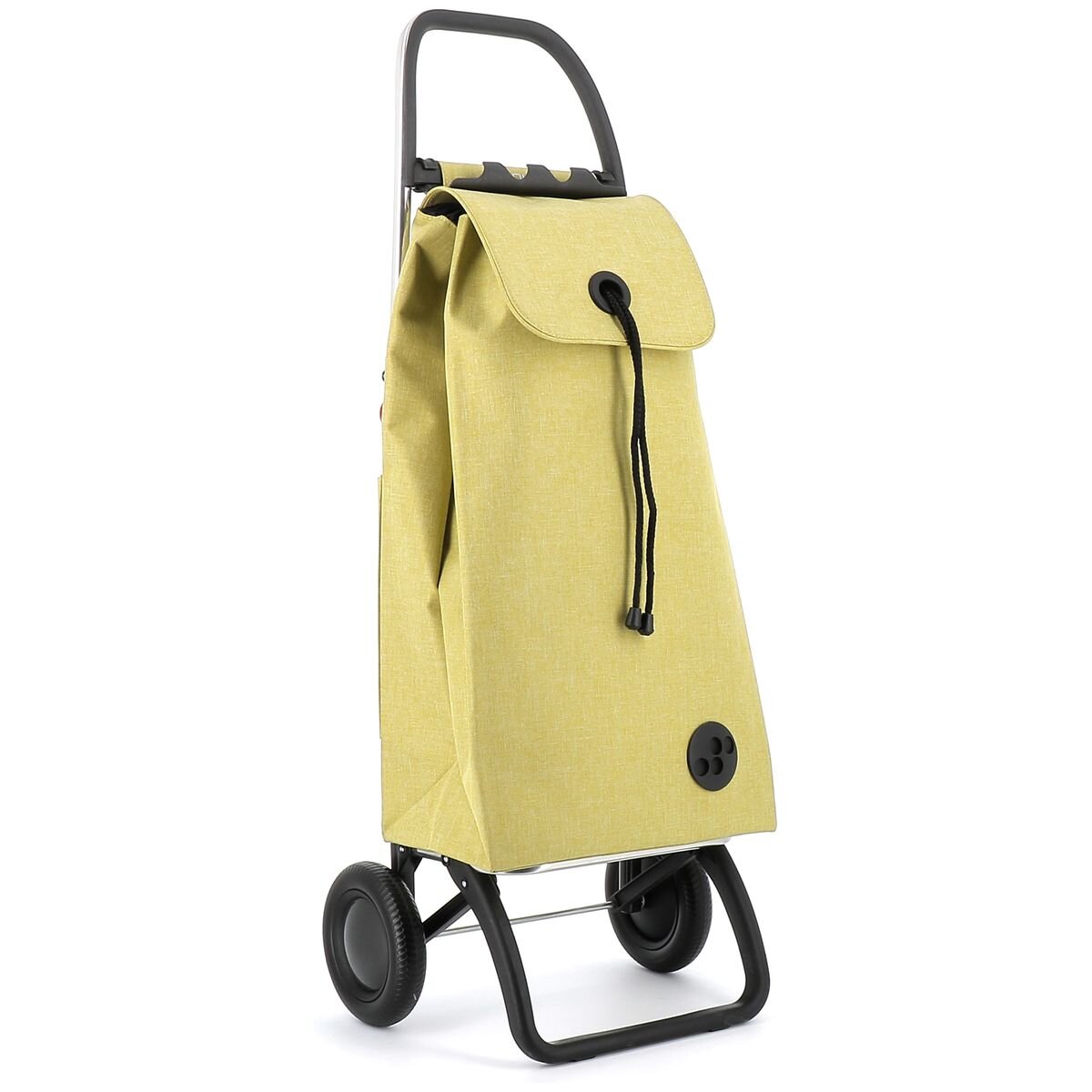 Rolser I-Max Tweed 2-Wheel Folding Trolley - Backpack-Style Bag, Drawstring Closure, Lime - R-IMX384-1014