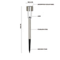 Click Solar LED Garden Light - Stainless Steel & Plastic - Outdoor