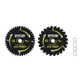 Ryobi Circular Saw Blade 2 Pack - 165mm 24T & 40T - Quick Cuts & Fine Finishes - SuperSaverAU - view 1