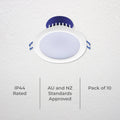 Deta 7W LED Downlight - Tri Colour Dimmable - 10 Pack - IP44 - 190mm - SuperSaverAU - view 3