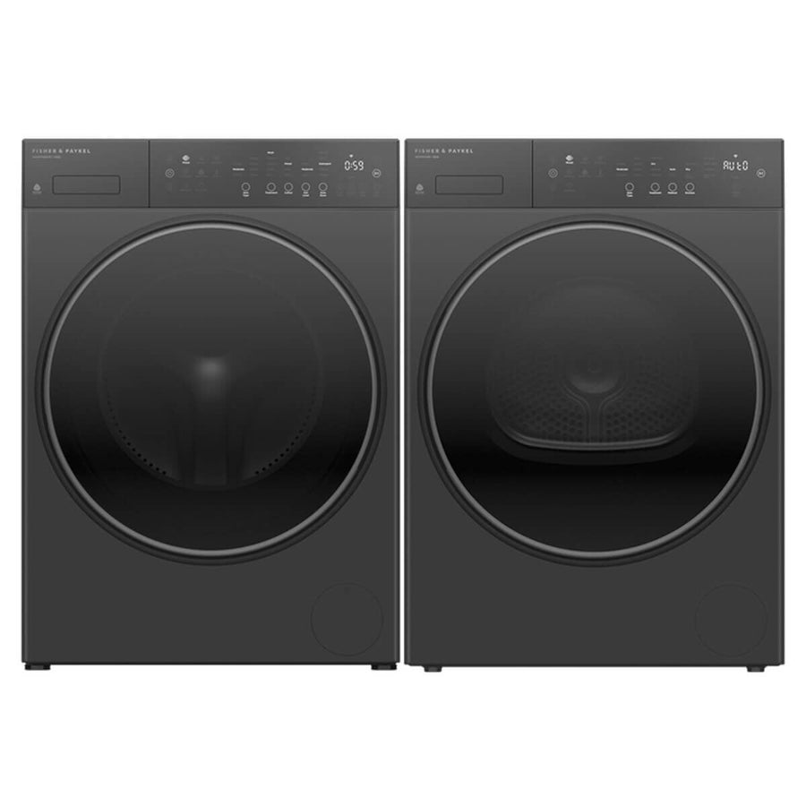 Fisher & Paykel Series 5 10kg Front Load Washer & 8kg Heat Pump Dryer - Graphite - WH1060PG5DH8060PG5