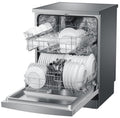 Haier 60cm Freestanding Auto Wash Dishwasher - 13 Place Settings - Silver - Soft Touch Controls - HDW13V1S1