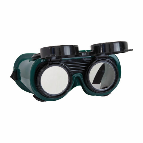 Bossweld Shade 5 Gas Welding Flip Up Goggles - Lightweight Oxy Cutting and Brazing