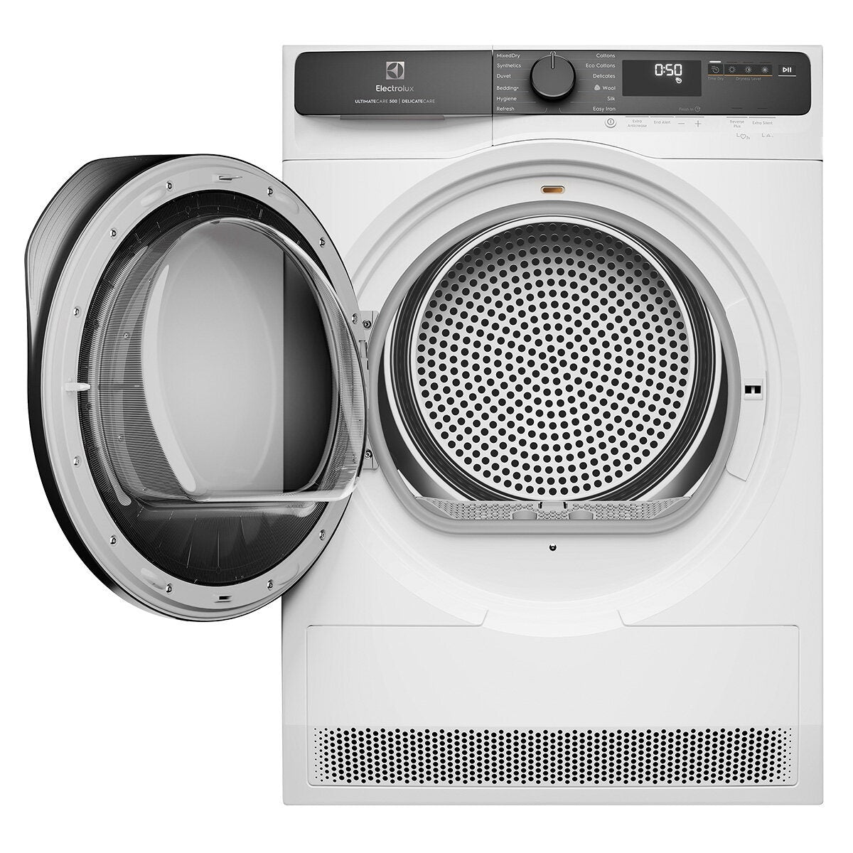 Electrolux 500 Series 8kg heat pump dryer - 8 star energy rating, Hygiene cycle, Woolmark care - EDH803P5WC