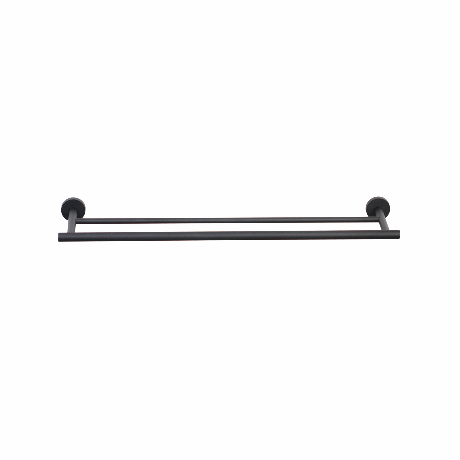 Barelli Toscana 60cm Matte Black Double Towel Bar Stainless Steel