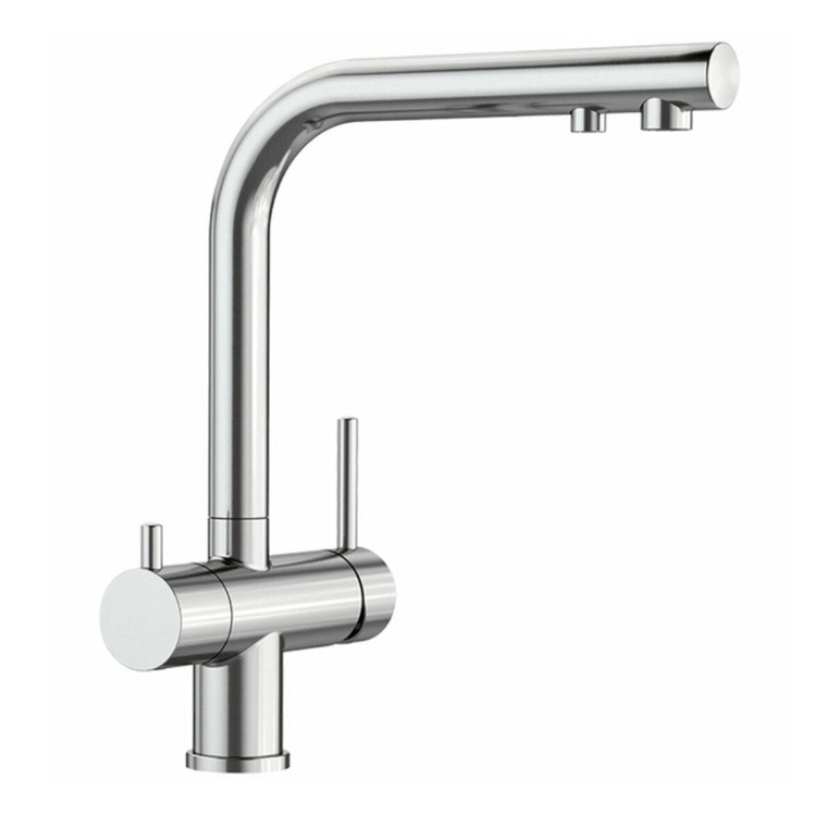 Blanco dual lever tap and filter pack - brushed chrome 3-in-1 mixer with water filter - FONTASBRKIT