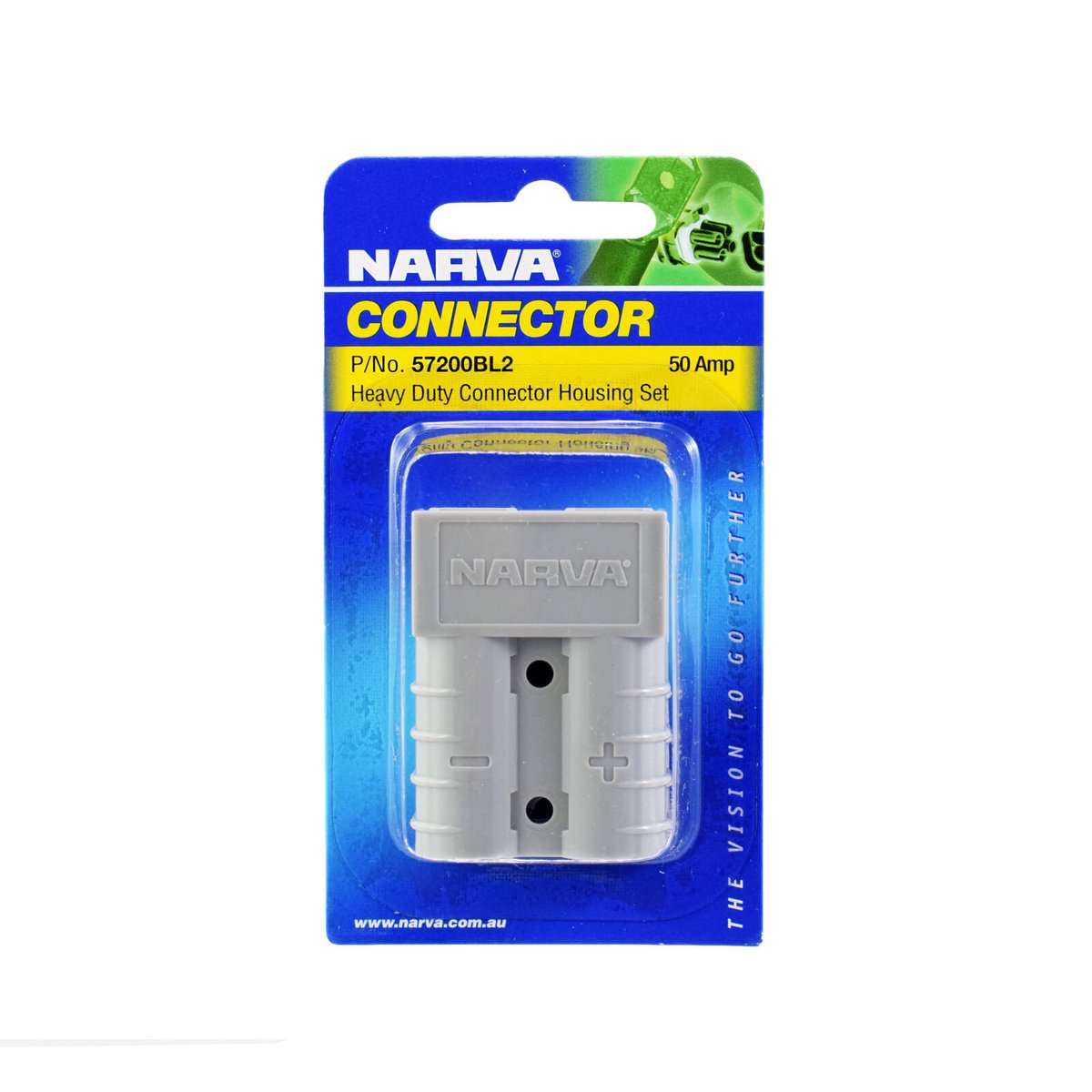 Narva 50A Heavy Duty Connector Housing - Grey - 2 Pack - 48mm x 16mm x 36mm - SuperSaverAU - view 2