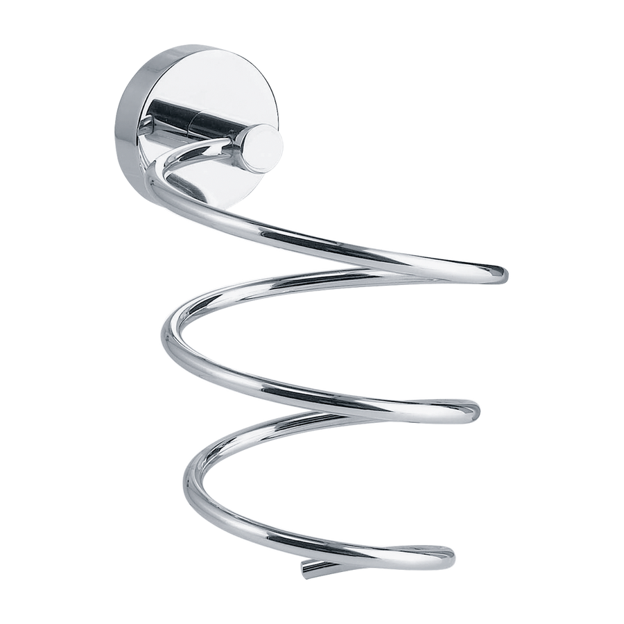 Tesa Smooz Hair Dryer Holder - Chrome - Self-Adhesive - 135mm x 100mm x 160mm - SuperSaverAU - view 1
