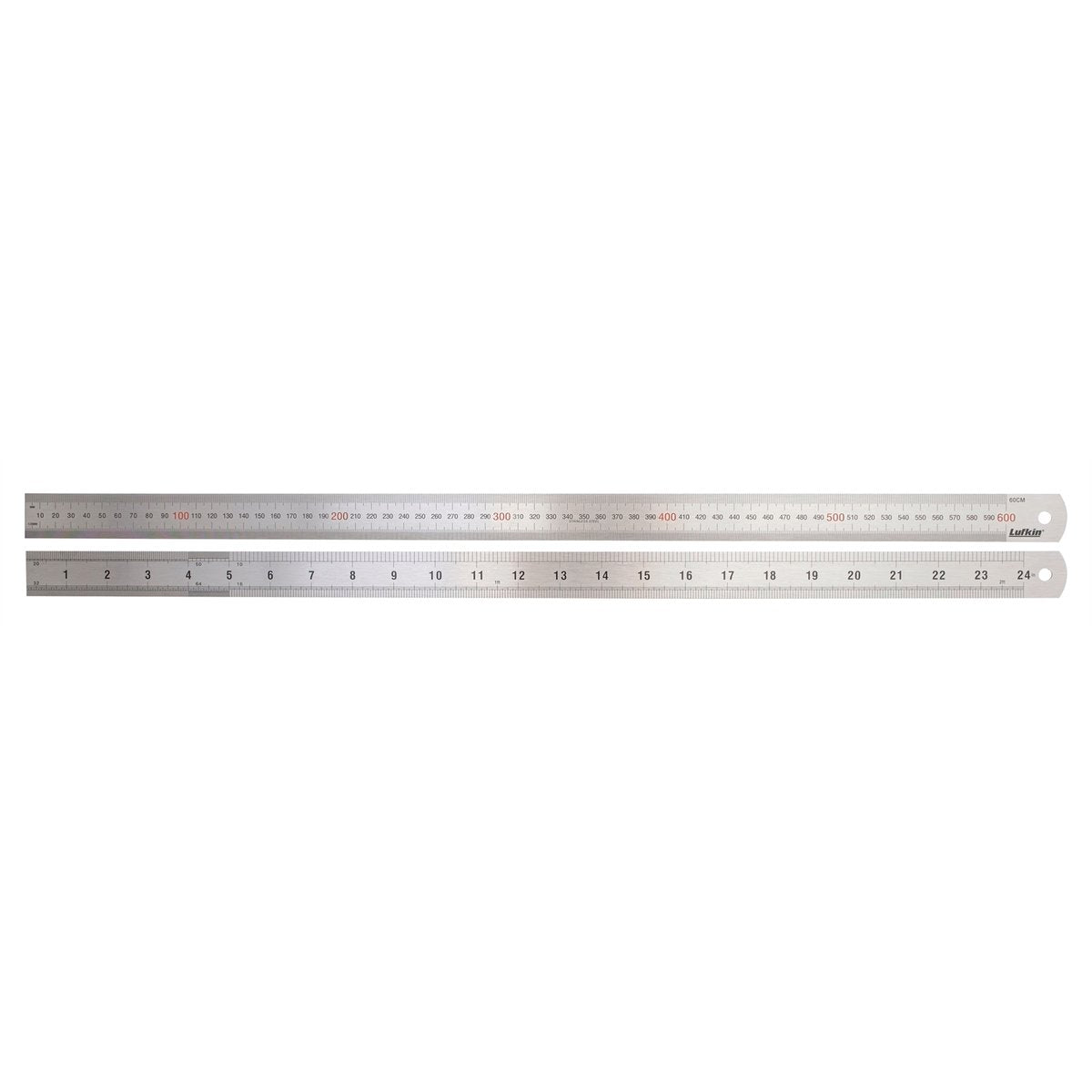 Crescent Lufkin Stainless Steel Rule 600mm 24 - Silver - SuperSaverAU - view 2