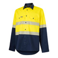 Citeco Men's Yellow/Navy Hi Vis Taped Long Sleeve Shirt - Cotton, Size 3XL