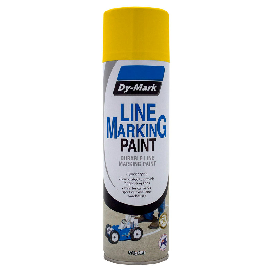 Dy-Mark Yellow Line Marking Spray Paint 500g Acrylic Indoor & Outdoor