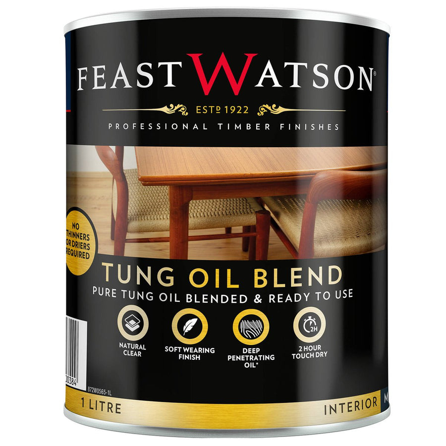 Feast Watson Tung Oil Blend - 1L - Natural Timber Oil - Matt Finish - SuperSaverAU - view 1
