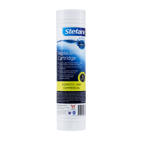 Stefani 5.0 Micron Sediment Filter 250mm Polypropylene Reduces Contaminants - SuperSaverAU - view 1