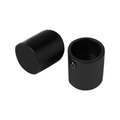 Pillar 16mm Black Curtain Rod Finial - Aluminium - 2 Pack - Elegant Design - SuperSaverAU - view 1