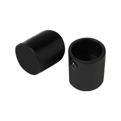 Pillar 16mm Black Curtain Rod Finial - Aluminium - 2 Pack - Elegant Design - SuperSaverAU - view 1