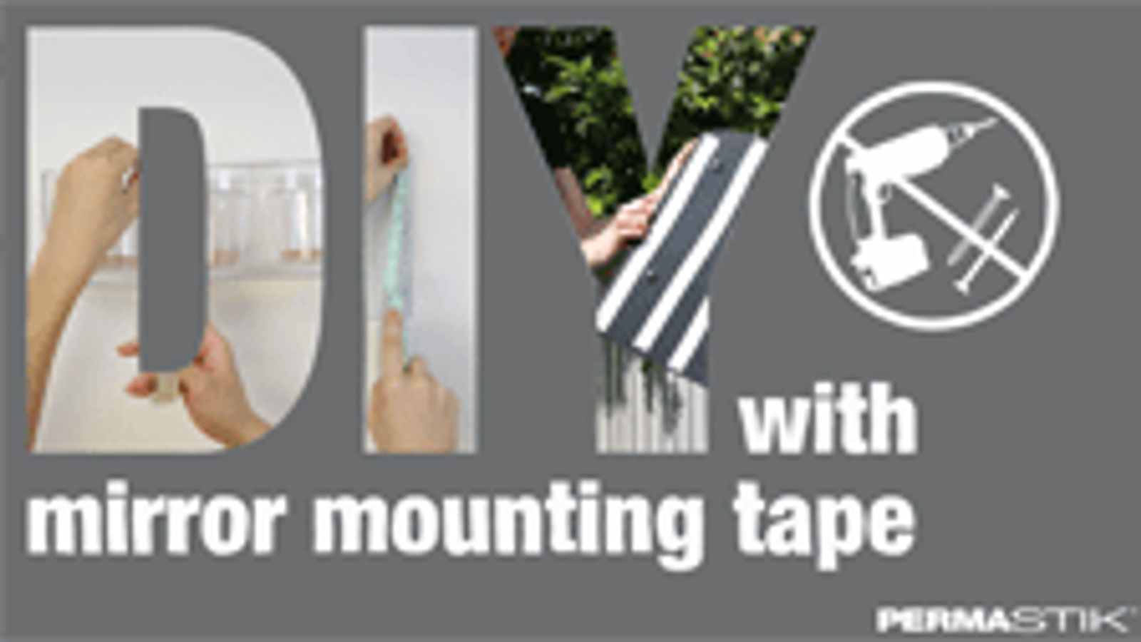 Permastik 32mm x 5m Mirror Mounting Tape - White Double-Sided Foam, Indoor
