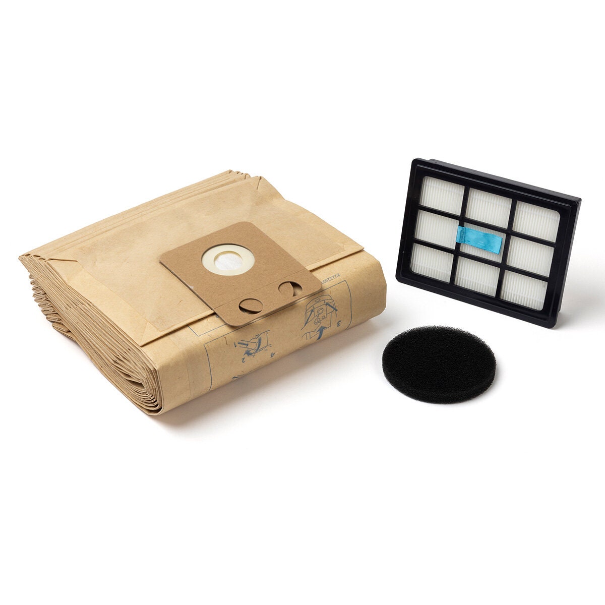 Nilfisk VP300 and VP400 plus maintenance kit - 20 dustbags, HEPA filter and micro pre-filter - 107421455