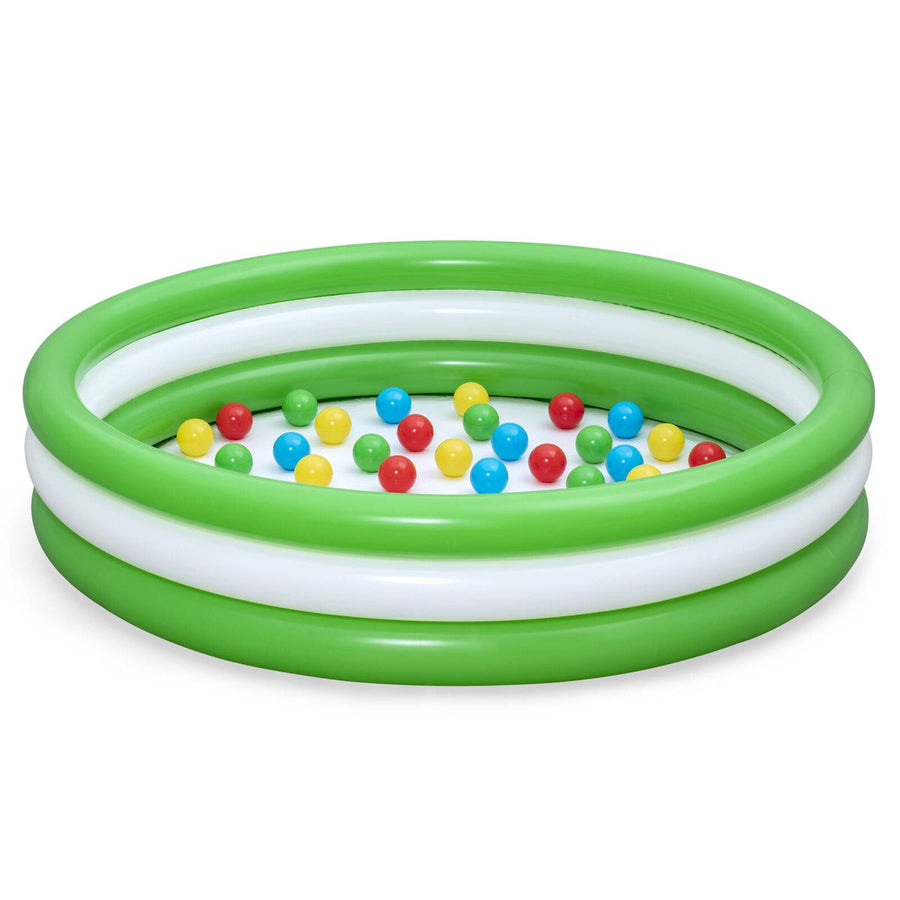 h2ogo 3 Ring Ball Pit Green - 25 Play Balls - 1.22m Diameter - Indoor/Outdoor - SuperSaverAU - view 1