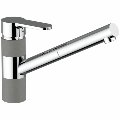 Armando Vicario ISA Pull Out Kitchen Mixer Tap - Chrome with Croma Grey Features, 5 Star Rating - 400710CR