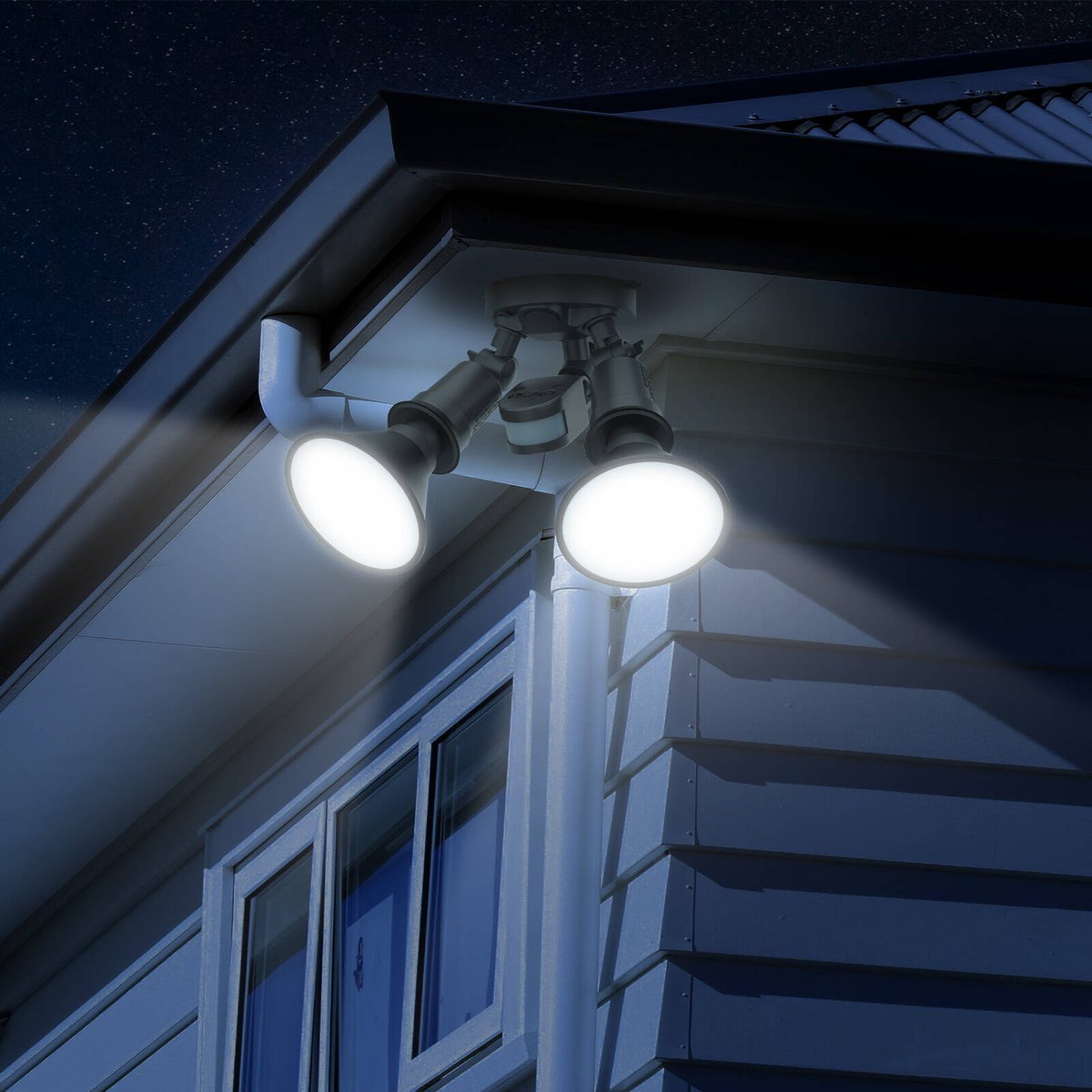 Arlec 30W DIY Twin LED PAR38 Security Flood Light - PIR Motion Sensor - 3200 Lumens - IP44 Weather Rated - SuperSaverAU - view 5