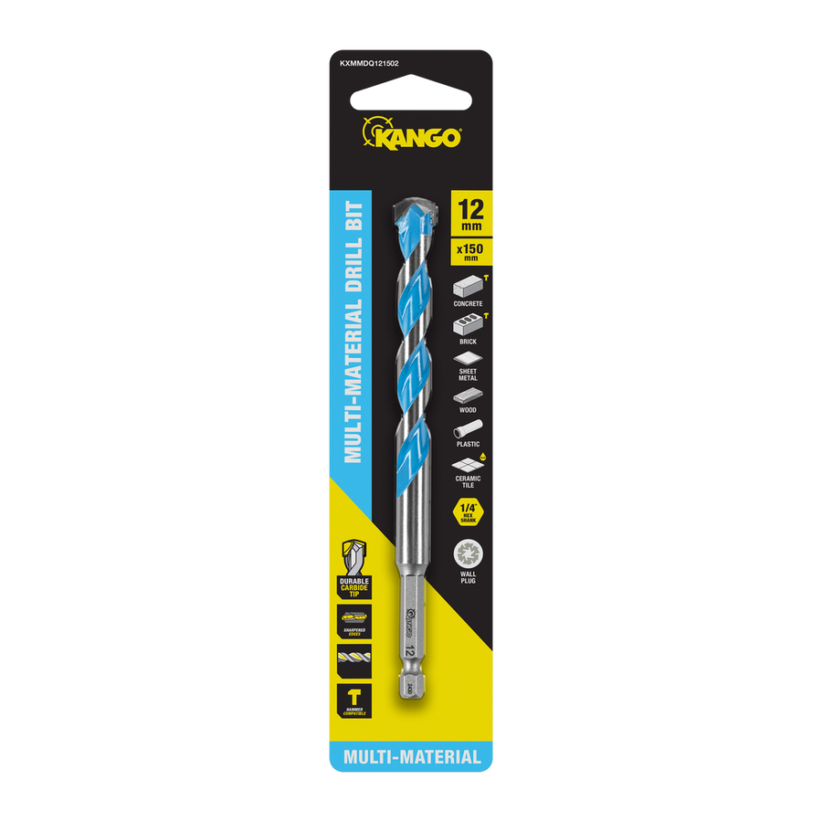 Kango Multi Material Drill Bit 12mm x 150mm - Durable Carbide Tip - SuperSaverAU - view 1