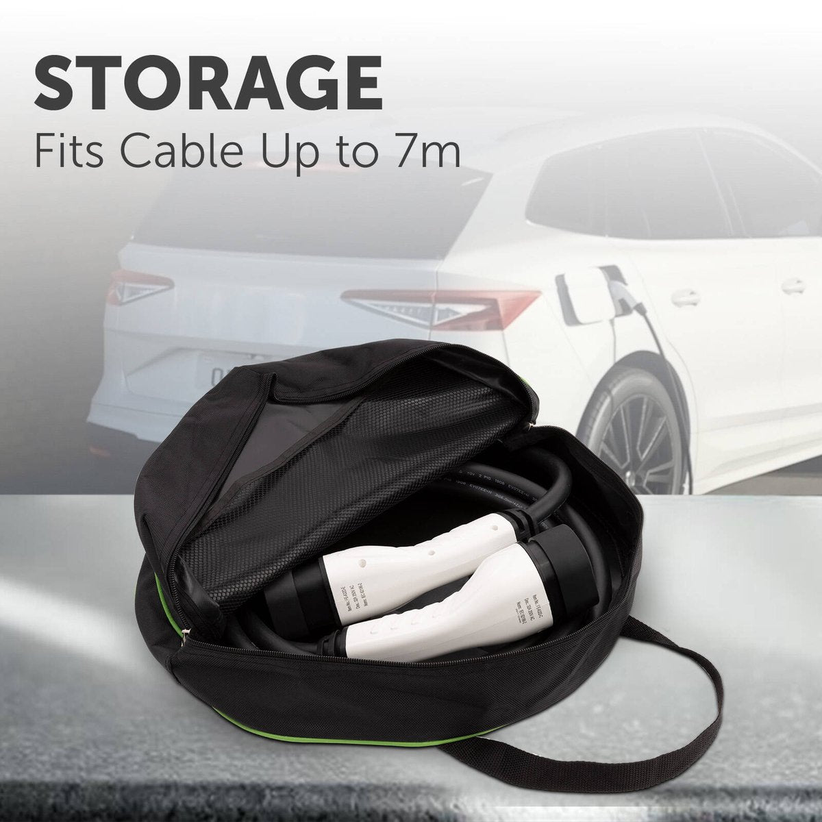 Arlec Portable Charger and Charging Cable Case - 7m - Black - Durable Storage Solution - SuperSaverAU - view 2