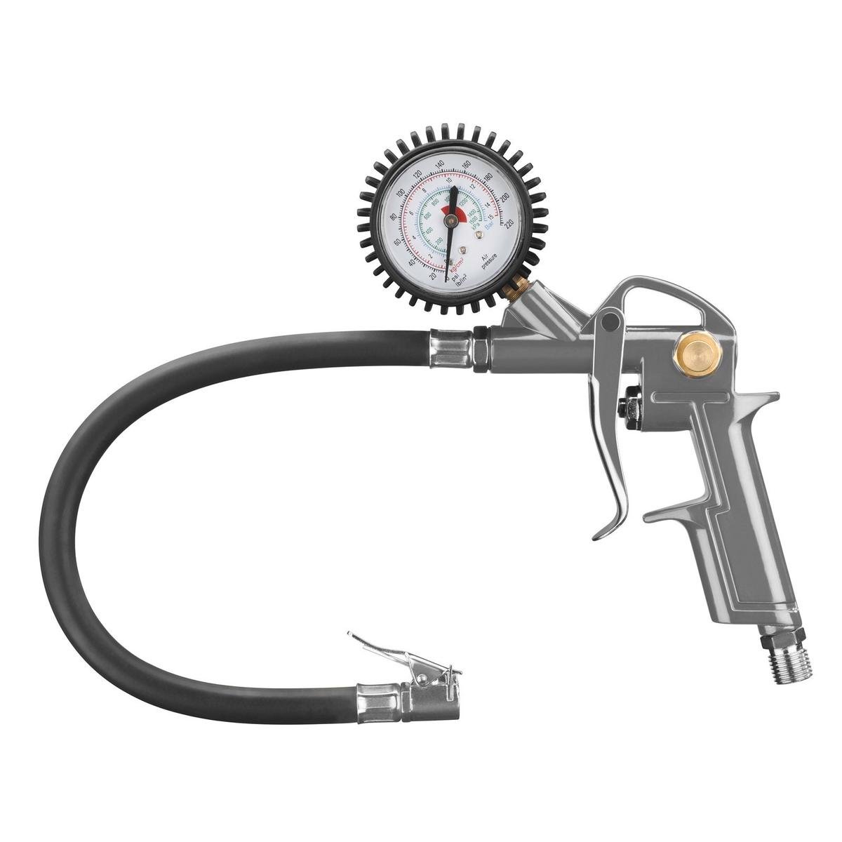 Ozito Pistol Grip Tyre Inflator - 330mm - Plastic - Ergonomic Handle - SuperSaverAU - view 1