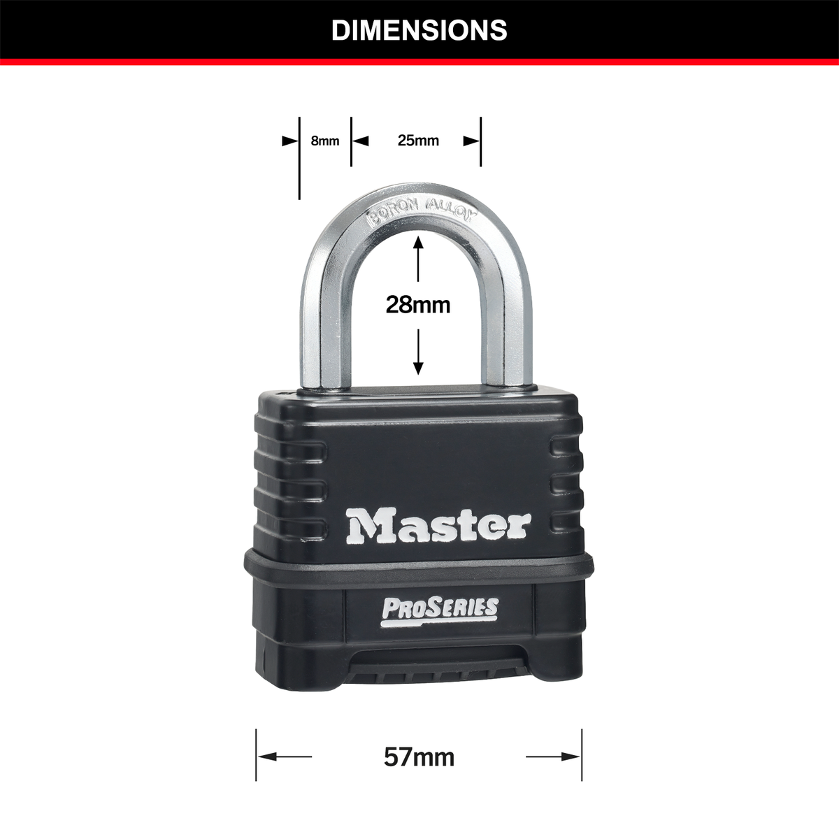 Master Lock Combination Padlock - 57mm - Zinc - Resettable - SuperSaverAU - view 5