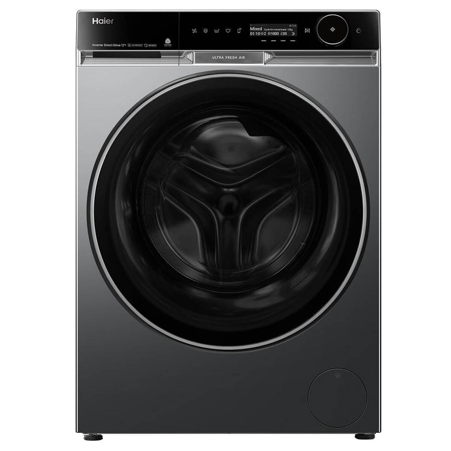 Haier 600 Series 12kg Front Loader - Black, UV Protect, Ultra Fresh Air, 5 Star Energy - HWF12PXB1