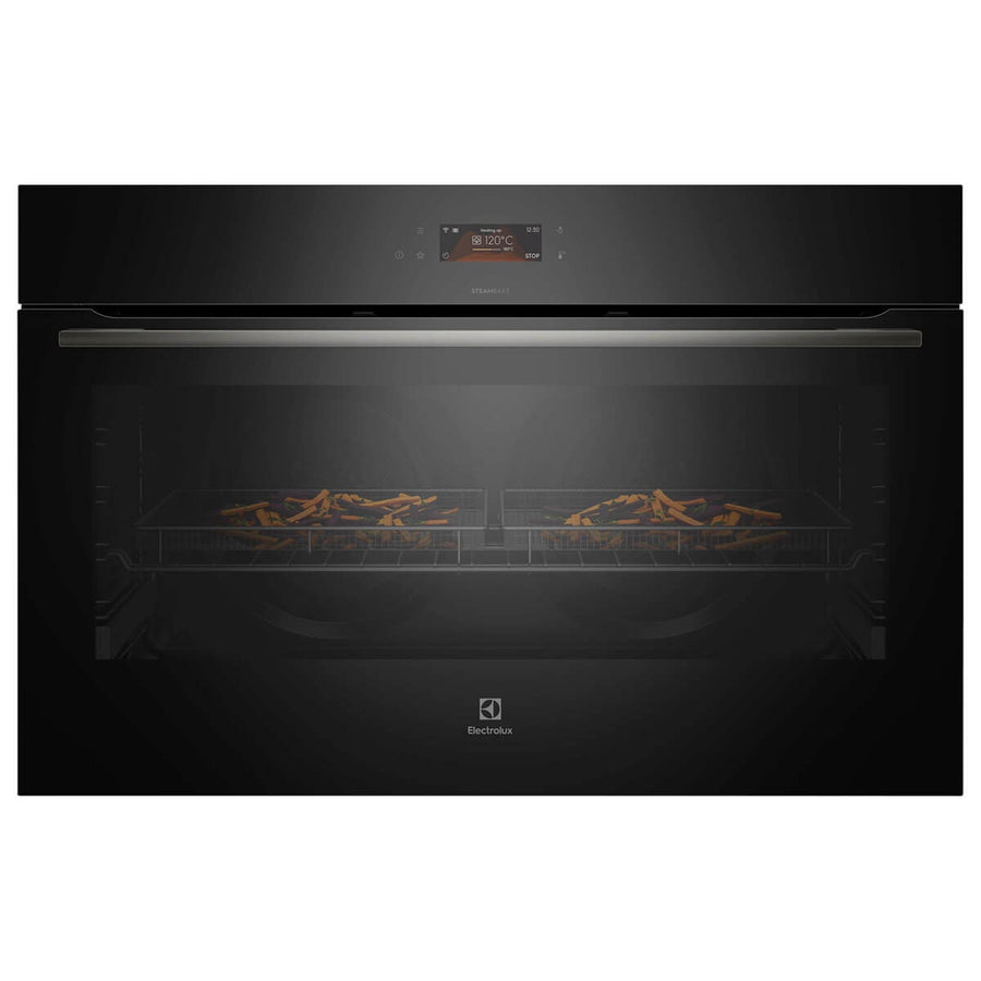Electrolux 90cm Pyrolytic Built-In Oven - Dark Stainless Steel - SteamBake and AirFryPlus - EVEP9616DF